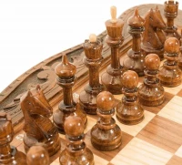 Шахматы + нарды резные с гранатами 40, Haleyan