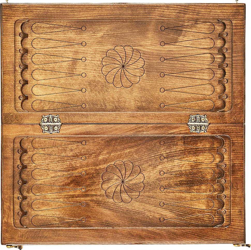 Нарды резные "Шестигранный Узор" 50, Haleyan