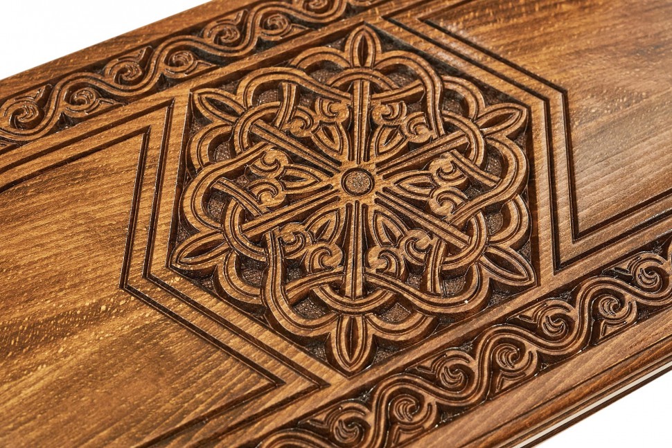 Нарды резные "Шестигранный Узор" 50, Haleyan