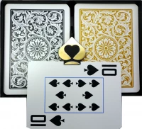 Карты &quot;1546 Plastic Bridge Size Jumbo Index black/gold Double-Deck Set&quot;