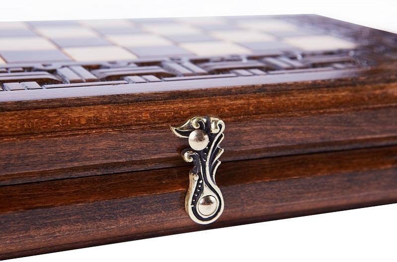 Шахматы + нарды резные "Армянский Орнамент" 30, Haleyan