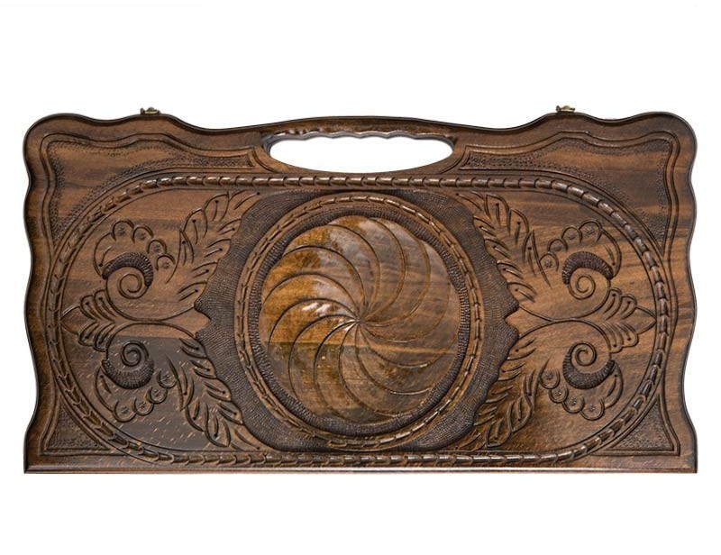 Нарды резные "Бесконечность 2" с ручкой 60, Haleyan