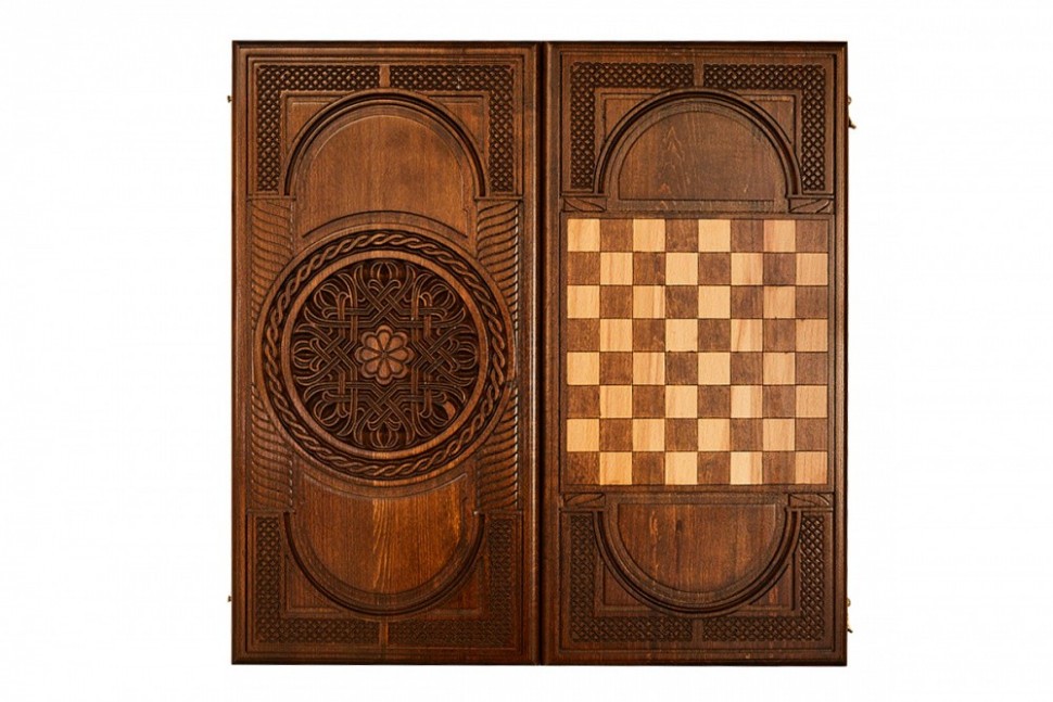 Нарды резные "Армянский фрактал 2" 60, Ustyan