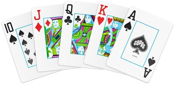 Карты "1546 Elite Plastic Poker Size Jumbo Index red Single deck"