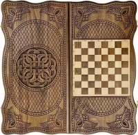 Нарды резные &quot;Тёмный Узор 4&quot; 60, Mirzoyan