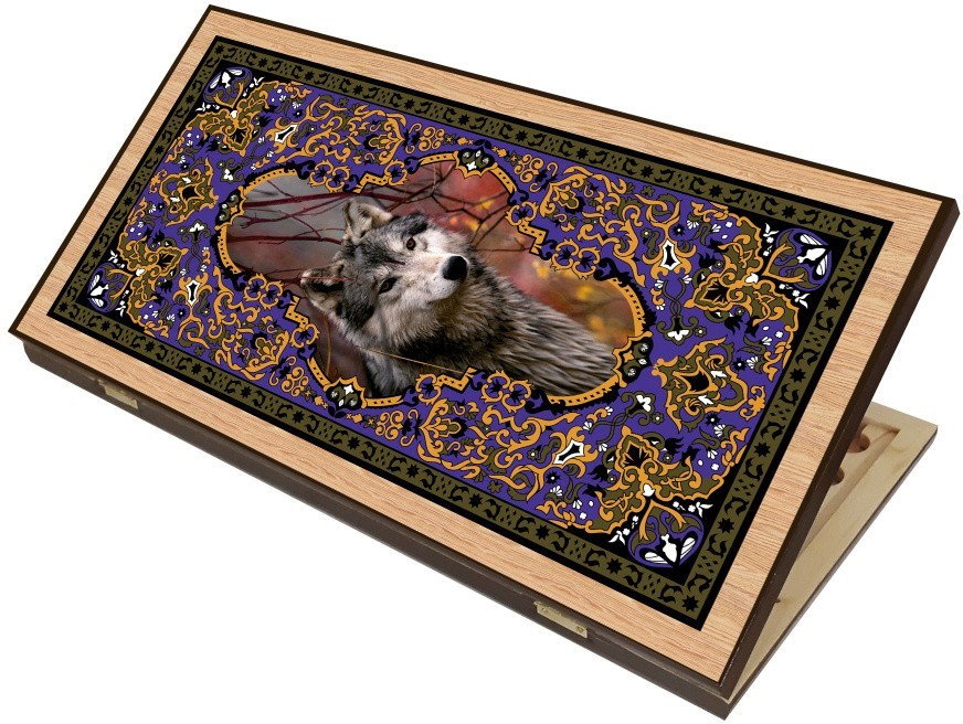 Нарды + Шашки Сирия Волк средние (Россия, дерево, 50 см), Partida