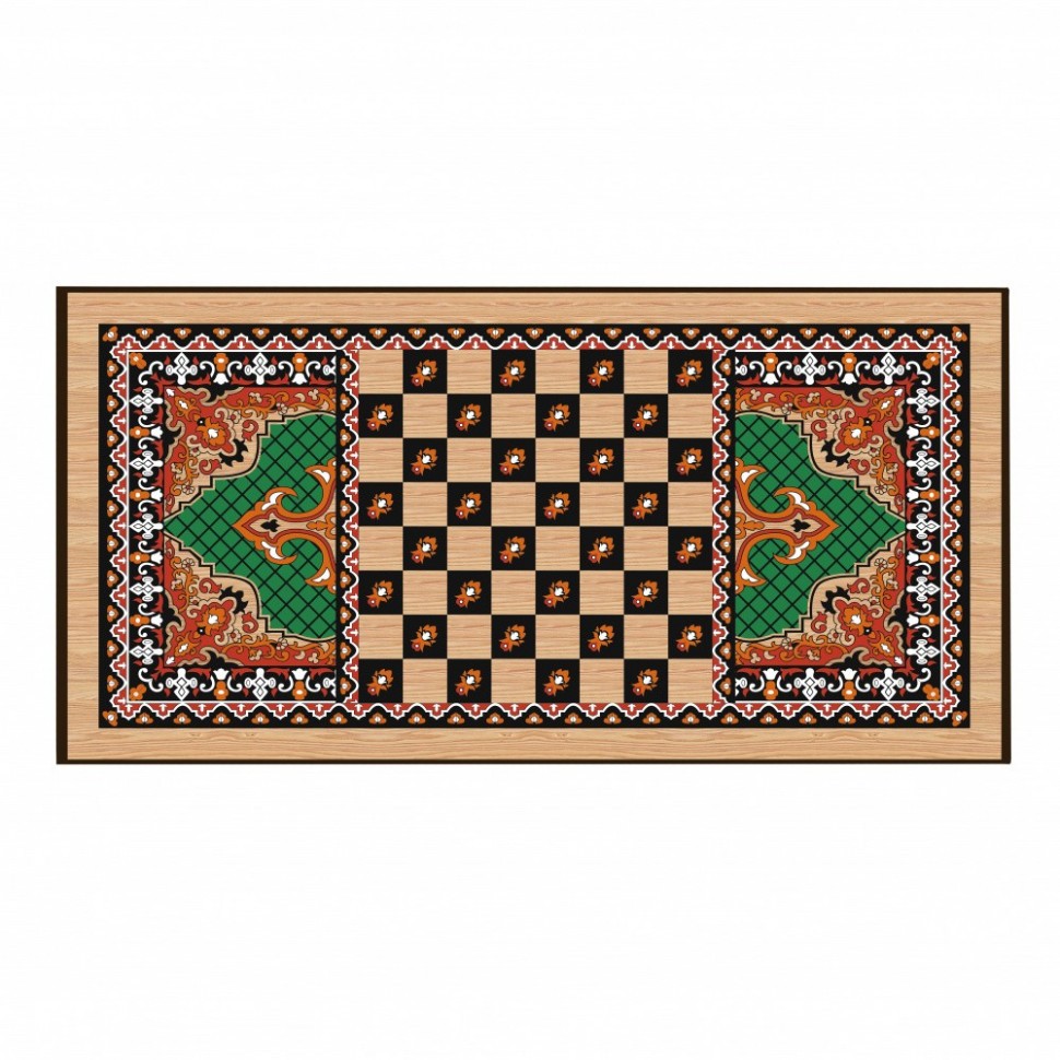 Нарды + Шашки Сирия Зеленые средние (Россия, дерево, 50 см), Partida