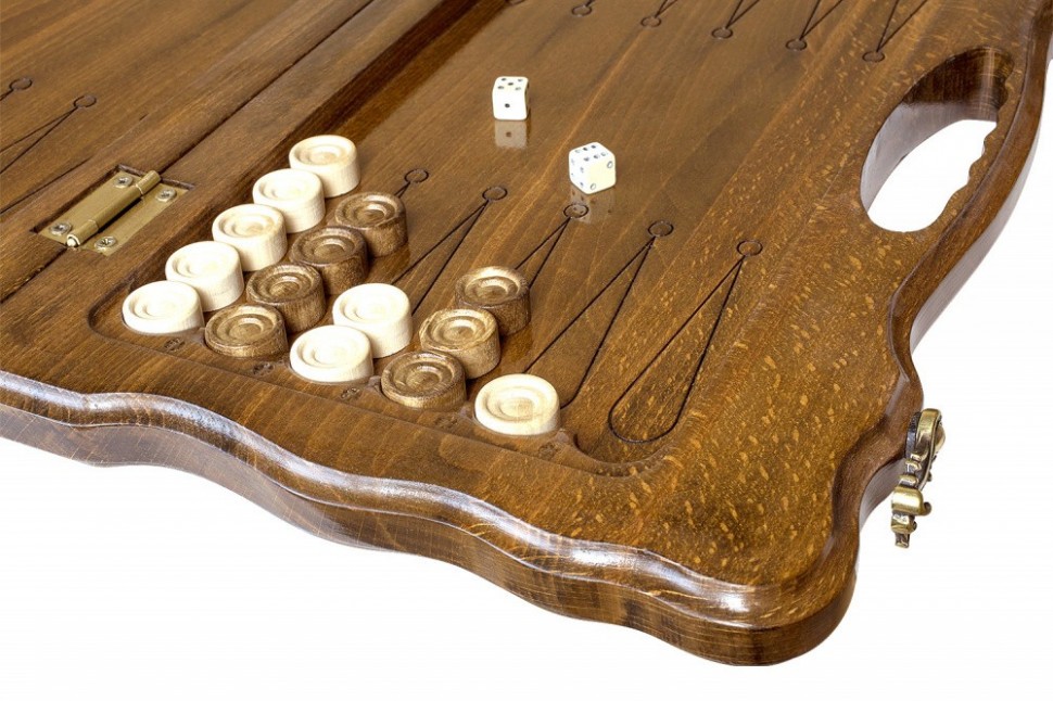 Нарды резные "Тигр" с ручкой 40, Haleyan