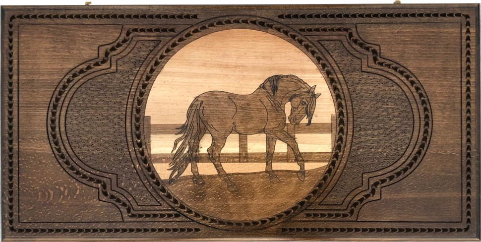 Нарды резные "Лошадь 2" 60, Zakaryan