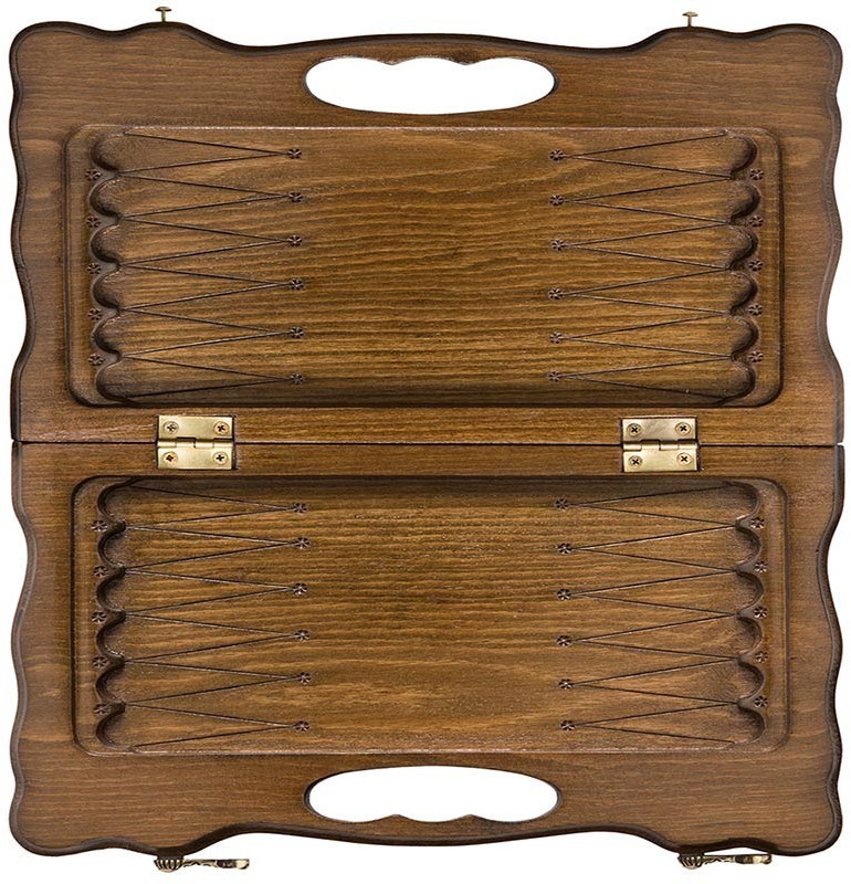 Нарды резные "Корона" с ручкой 30, Haleyan