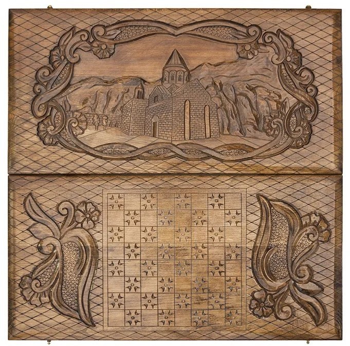 Нарды резные "Арарат и Хорвирап", Mkhitaryan