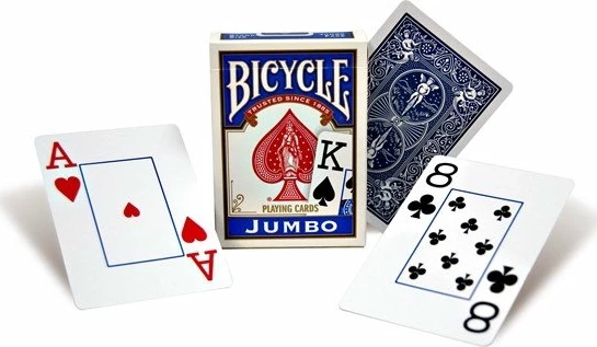 Карты "Bicycle Rider Back International Jumbo Index Blue"