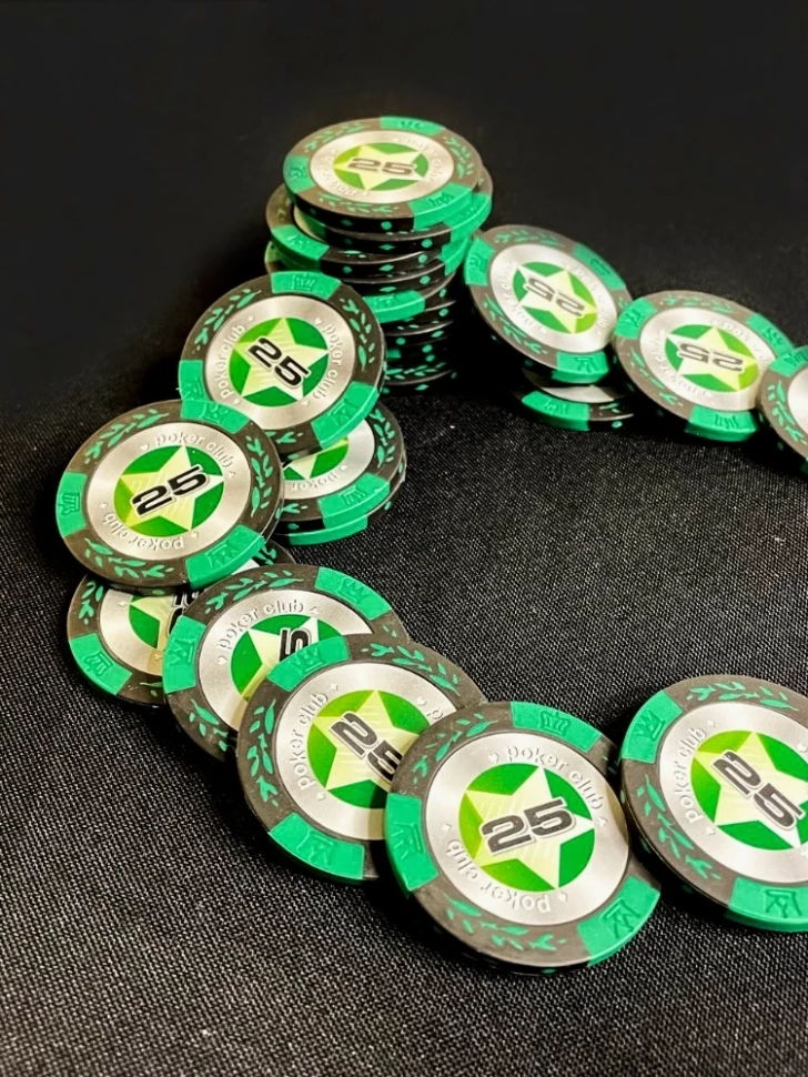 Фишки для игры в покер Black Stars номиналом 25 (25шт)