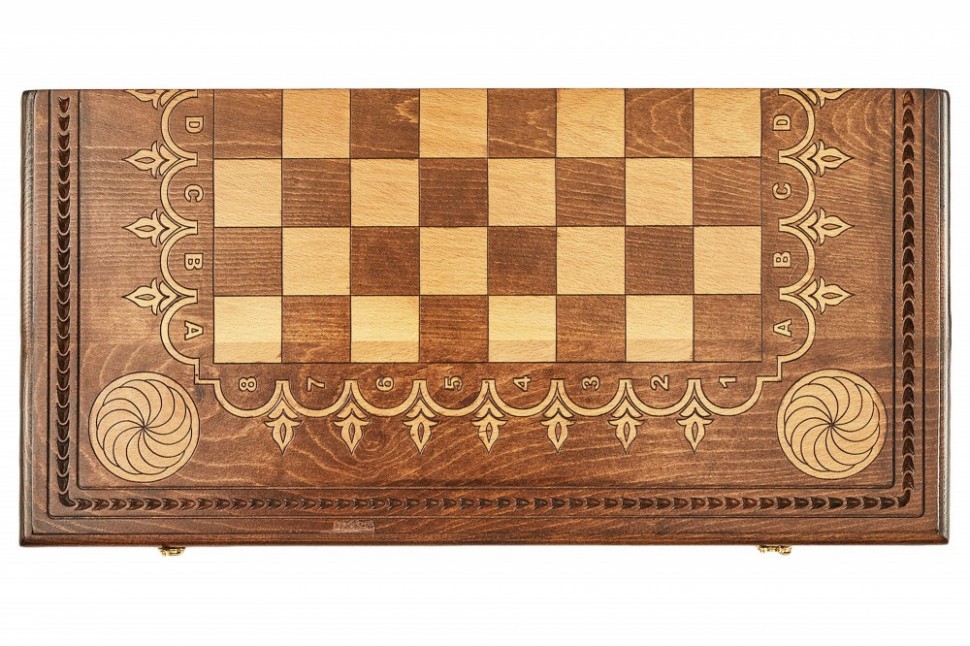 Шахматы + нарды резные "Бесконечность" 50, Mkhitaryan