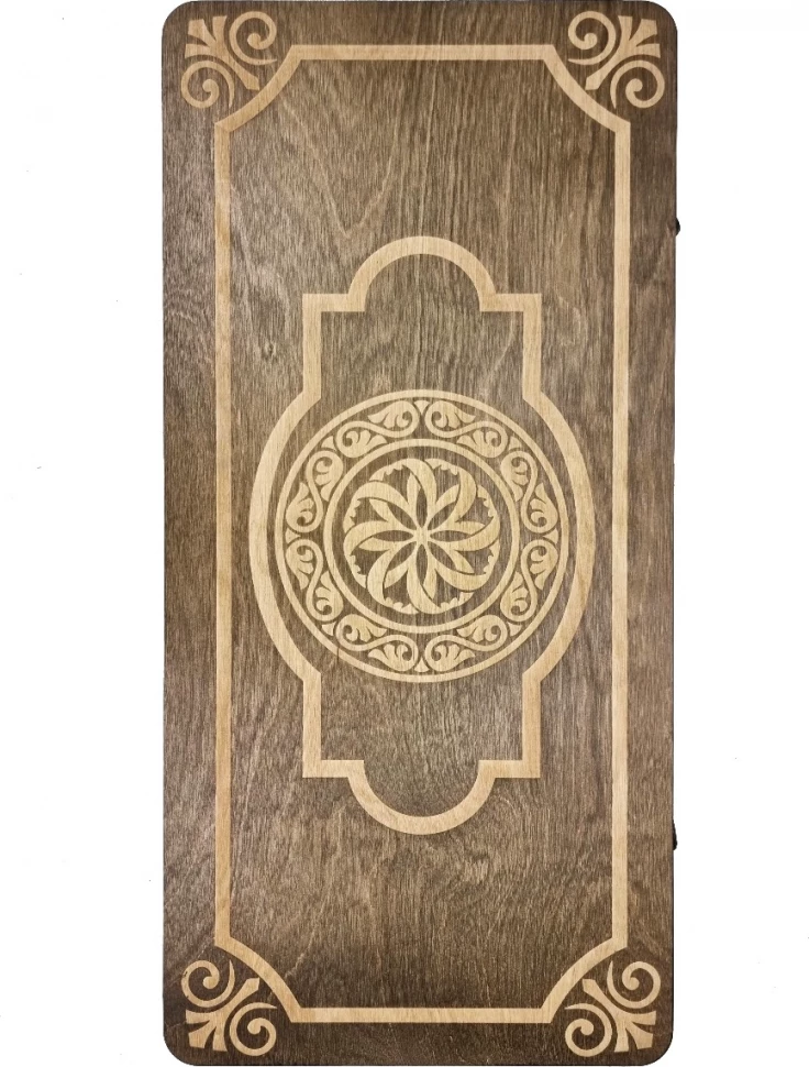 Нарды Марс "Золотой Орнамент 2" средние (деревянные, 50 см, Россия), Partida