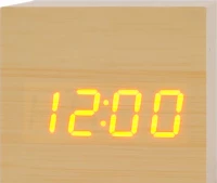 Сетевые часы vst869-1 крас.цифры (светло-коричневый)+usb кабель (без адаптера)