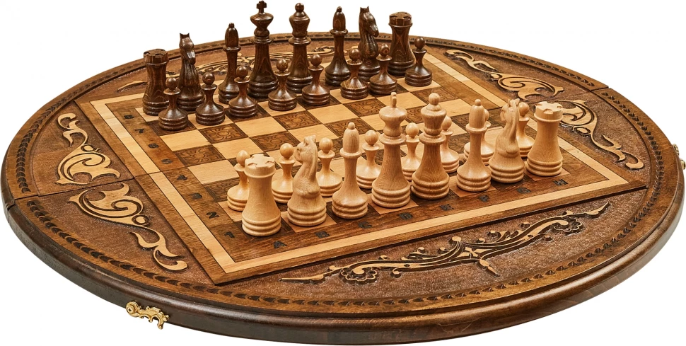 Шахматы + нарды резные "Аревик" 60, Mkhitaryan