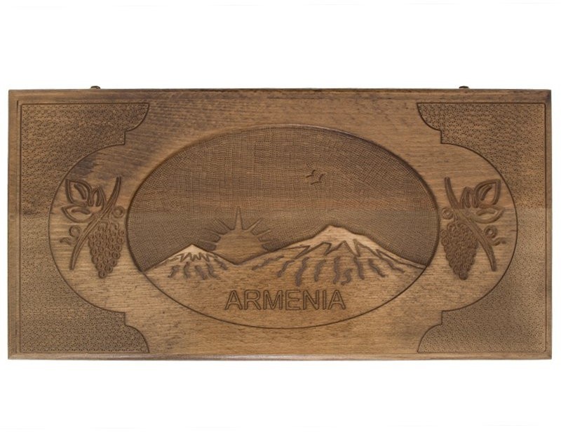 Нарды резные "Рассвет в Армении", Ustyan