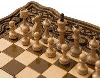 Шахматы + нарды резные &quot;Бриз&quot; 30, Haleyan