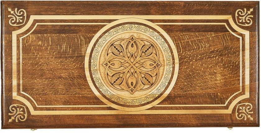 Нарды резные "Золотой Узор 5" 60, Mirzoyan